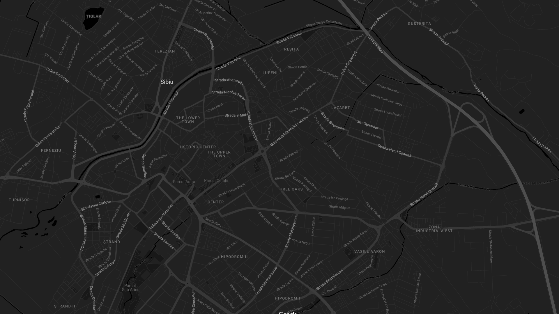 Dark Map of Sibiu